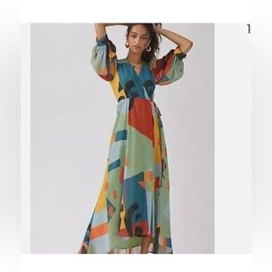 Anthropologie Hutch Wrap Maxi Dress